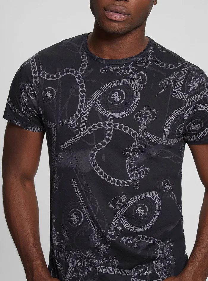 Men Tees and Tanks GUESS Eco Black Tonal Quattro G Tshirt