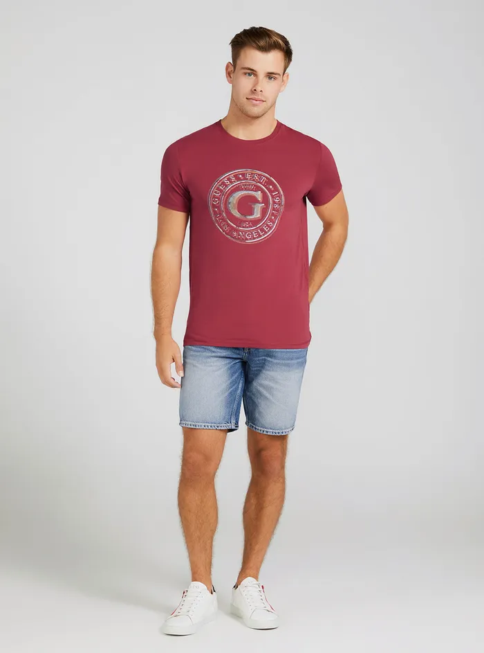 Men Tees and Tanks GUESS Eco Raspberry G Logo Tshirt Men Tees and Tanks GUESS Eco Raspberry G Logo Tshirt