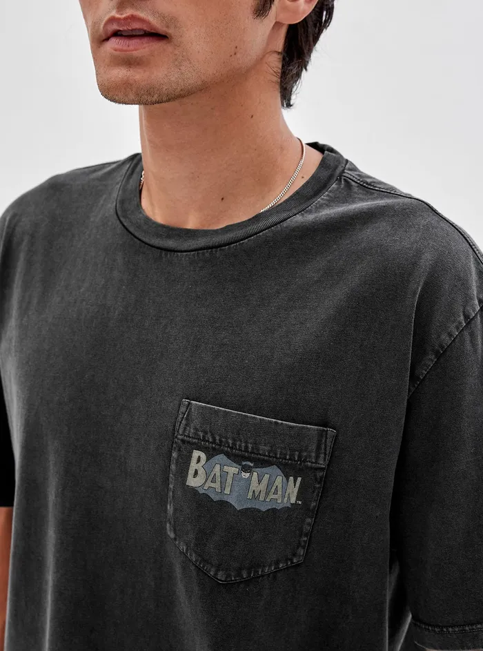 Men Tees and Tanks GUESS Guess Originals X Batman Black Spotlight Tshirt