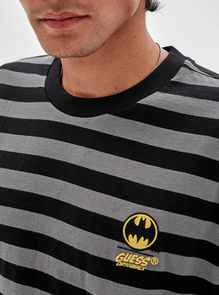 Men Tees and Tanks GUESS Guess Originals X Batman Black Stripe Tshirt Men Tees and Tanks GUESS Guess Originals X Batman Black Stripe Tshirt