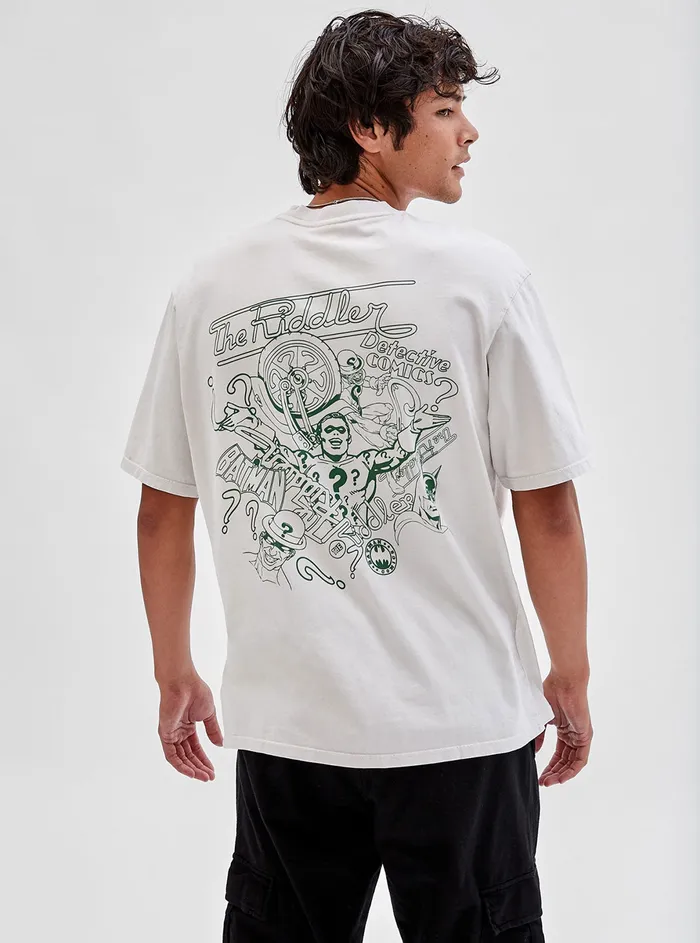 Men Tees and Tanks GUESS Guess Originals X Batman White Collage Tshirt