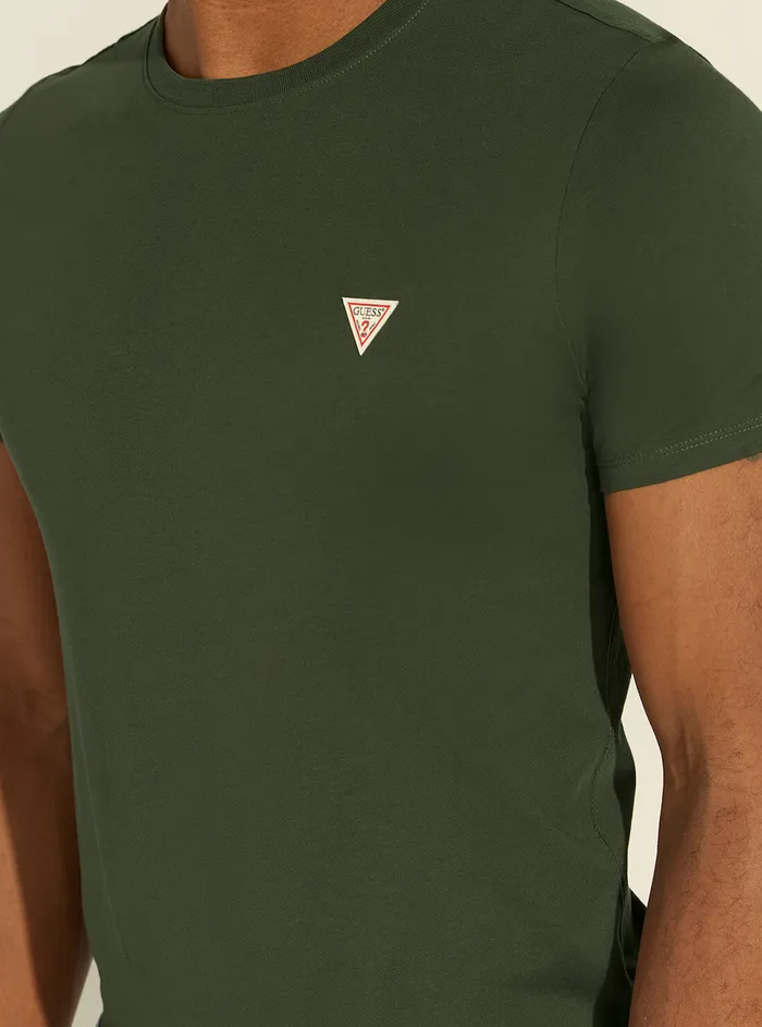 Men Tees and Tanks GUESS Olive Slim Fit Logo Tshirt