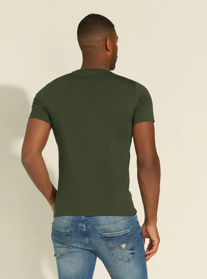 Men Tees and Tanks GUESS Olive Slim Fit Logo Tshirt