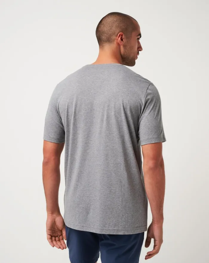 Men Tees TravisMathew BOSTON RED SOX STRIKE ONE TEE Heather Grey