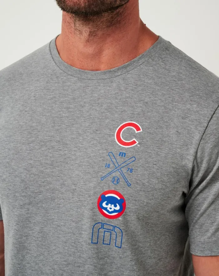 Men Tees TravisMathew CHICAGO CUBS SUNSET SLAM TEE Heather Grey Men Tees TravisMathew CHICAGO CUBS SUNSET SLAM TEE Heather Grey