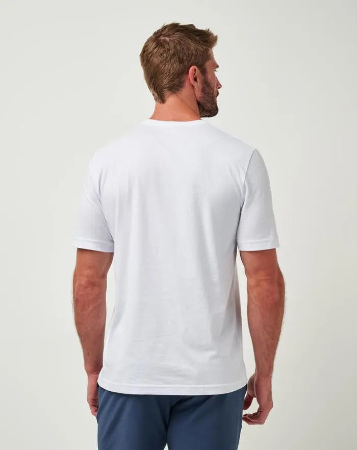 Men Tees TravisMathew TEXAS RANGERS STRIKE ONE TEE White Men Tees TravisMathew TEXAS RANGERS STRIKE ONE TEE White