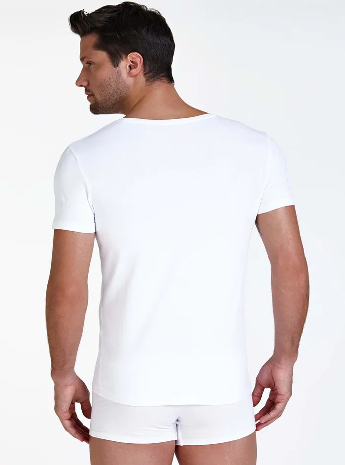 Men Underwear GUESS White Caleb Hero Vneck Tshirt 2piece Set Men Underwear GUESS White Caleb Hero Vneck Tshirt 2piece Set