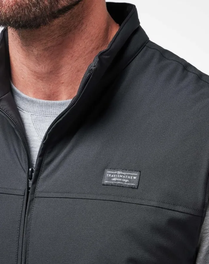 Men Vests TravisMathew WANDERLUST VEST Black