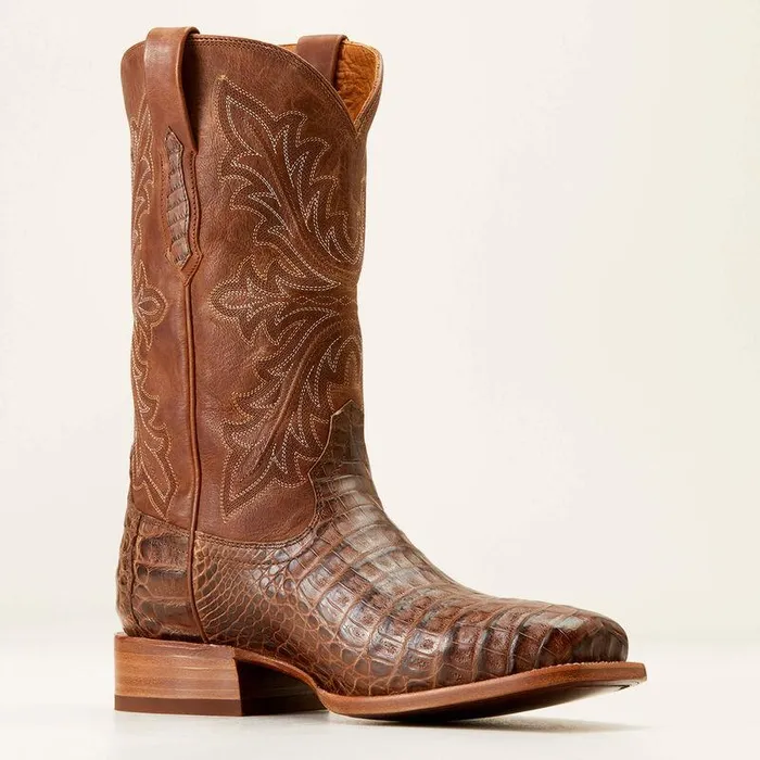 Men Western Boots Ariat Bench Made Stilwell Western Boot Natural Caiman Belly Men Western Boots Ariat Bench Made Stilwell Western Boot Natural Caiman Belly