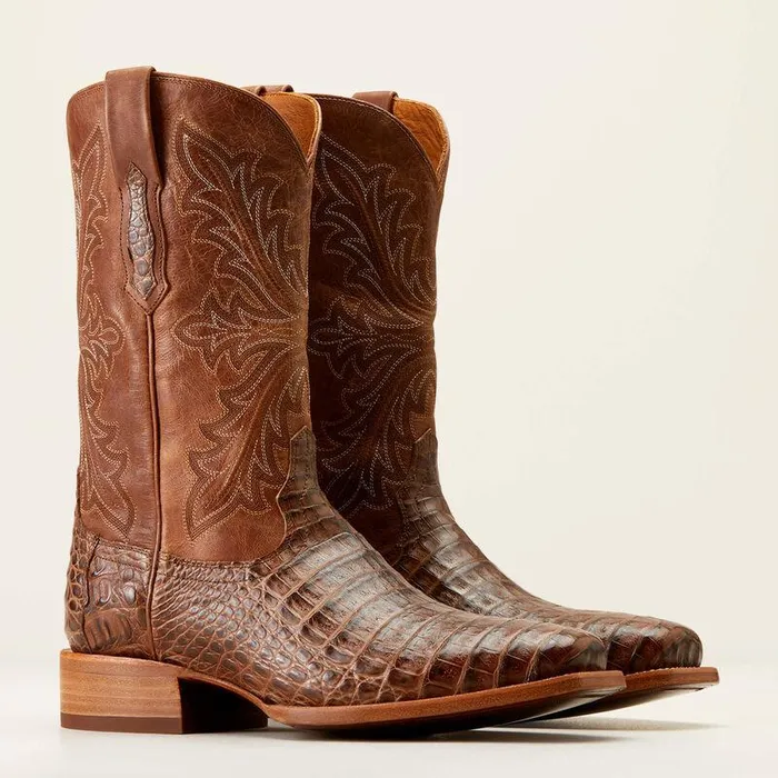 Men Western Boots Ariat Bench Made Stilwell Western Boot Natural Caiman Belly Men Western Boots Ariat Bench Made Stilwell Western Boot Natural Caiman Belly