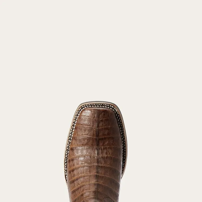 Men Western Boots Ariat Double Down Western Boot Caramel Caiman Belly