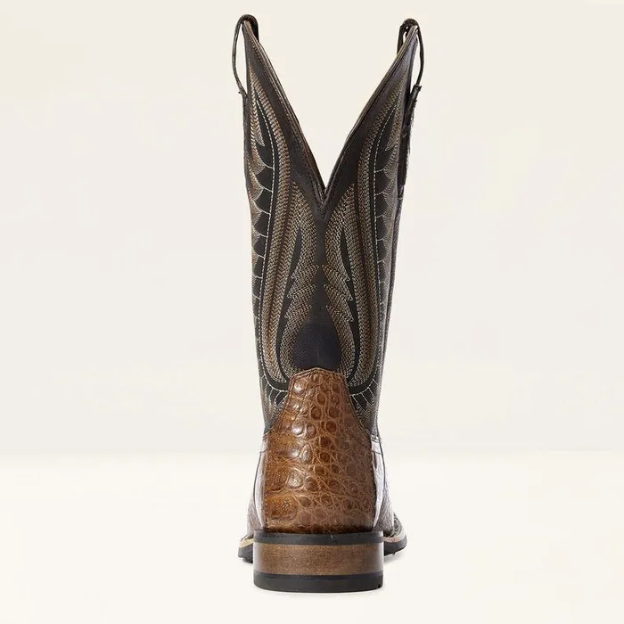 Men Western Boots Ariat Double Down Western Boot Caramel Caiman Belly