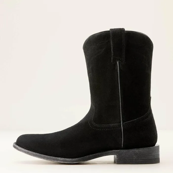 Men Western Boots Ariat Downtown Western Boot Stonewashed Black Suede Men Western Boots Ariat Downtown Western Boot Stonewashed Black Suede