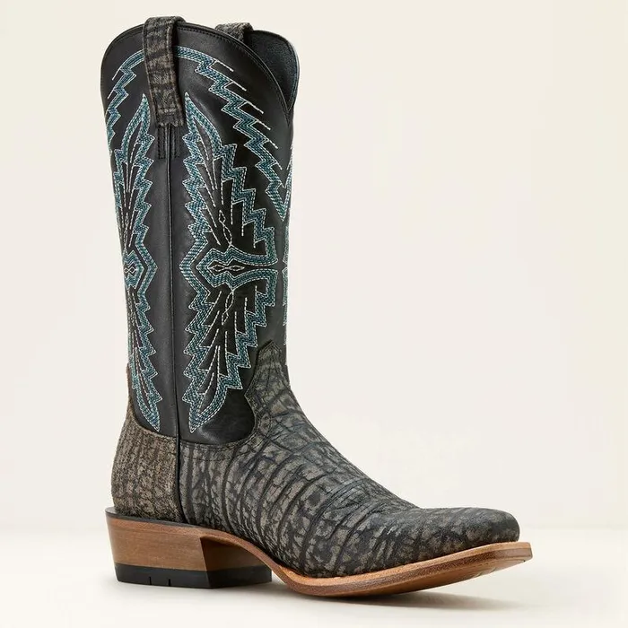 Men Western Boots Ariat Futurity Showman Cowboy Boot Cape Grey Buffalo Embossraven Black Men Western Boots Ariat Futurity Showman Cowboy Boot Cape Grey Buffalo Embossraven Black