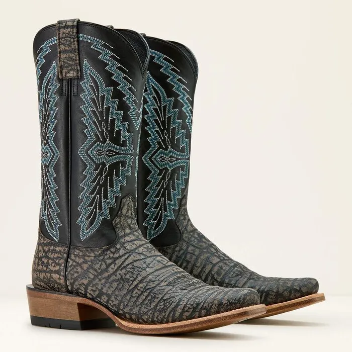 Men Western Boots Ariat Futurity Showman Cowboy Boot Cape Grey Buffalo Embossraven Black Men Western Boots Ariat Futurity Showman Cowboy Boot Cape Grey Buffalo Embossraven Black