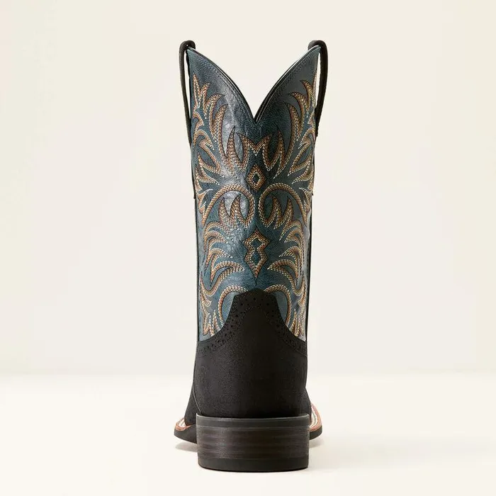 Men Western Boots Ariat Oakwood Cowboy Boot Black Suededirty Denim Men Western Boots Ariat Oakwood Cowboy Boot Black Suededirty Denim