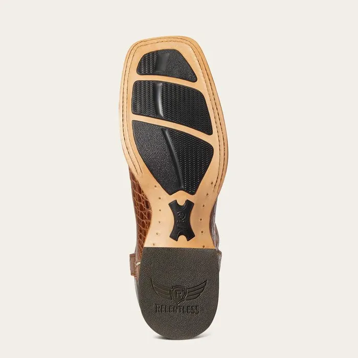Men Western Boots Ariat Relentless Denton Western Boot Natural Caiman Belly Men Western Boots Ariat Relentless Denton Western Boot Natural Caiman Belly