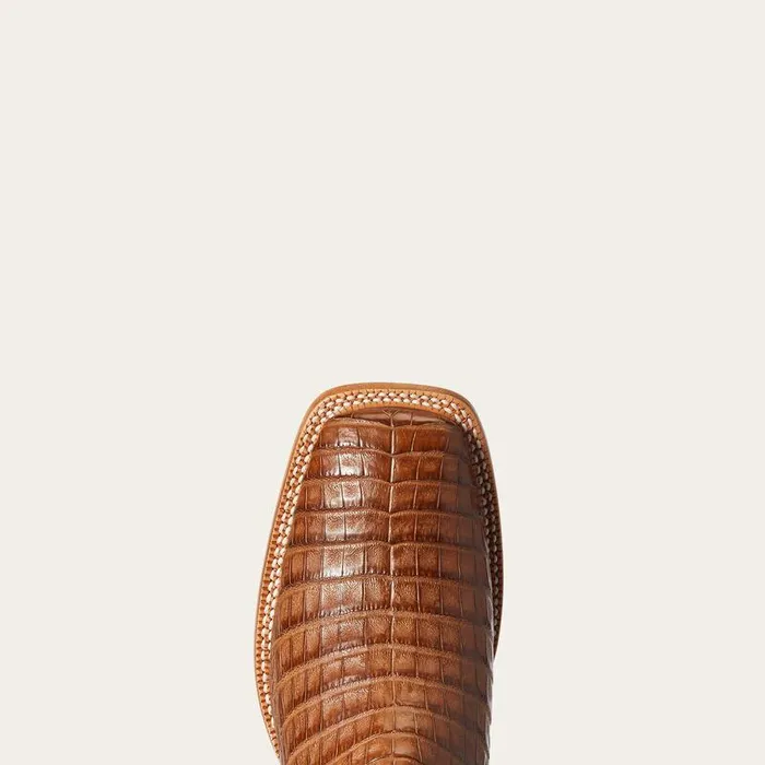 Men Western Boots Ariat Relentless Denton Western Boot Natural Caiman Belly Men Western Boots Ariat Relentless Denton Western Boot Natural Caiman Belly