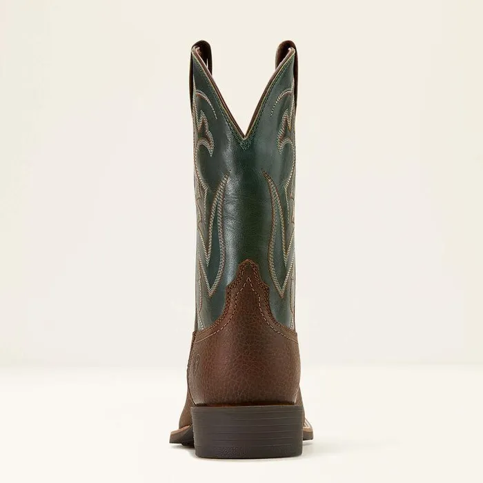 Men Western Boots Ariat Sport Outdoor Cowboy Boot Brown Oiled Rowdytack Green