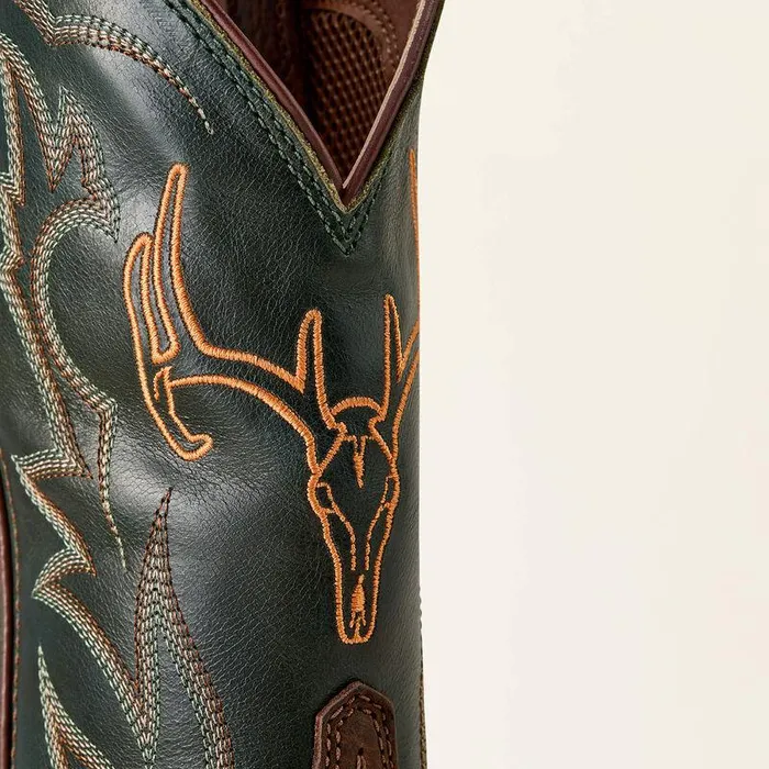 Men Western Boots Ariat Sport Outdoor Cowboy Boot Brown Oiled Rowdytack Green