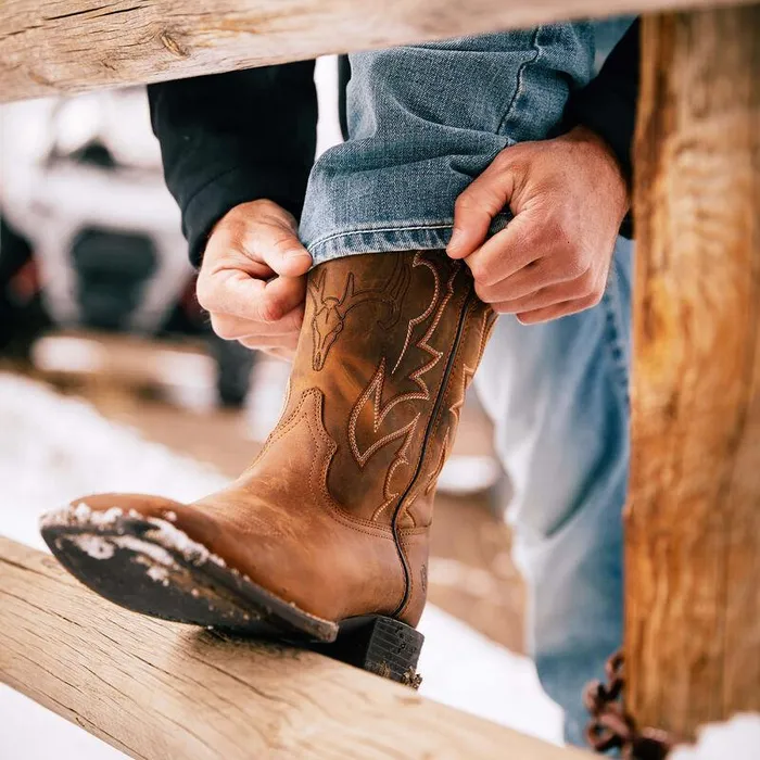 Men Western Boots Ariat Sport Outdoor Cowboy Boot Distressed Brown