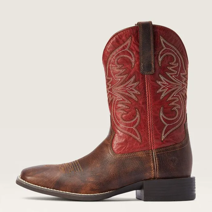 Men Western Boots Ariat Sport Pardner Western Boot Matte Rebel Brown