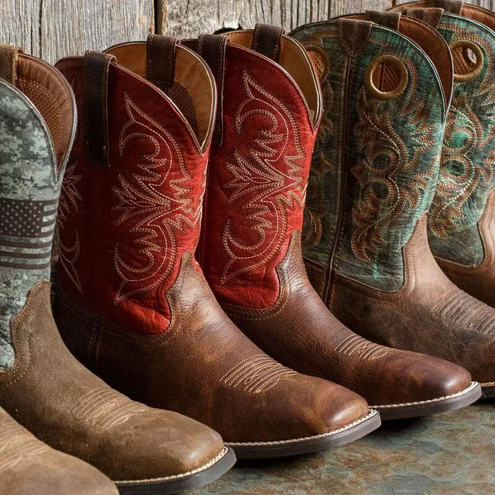 Men Western Boots Ariat Sport Pardner Western Boot Matte Rebel Brown