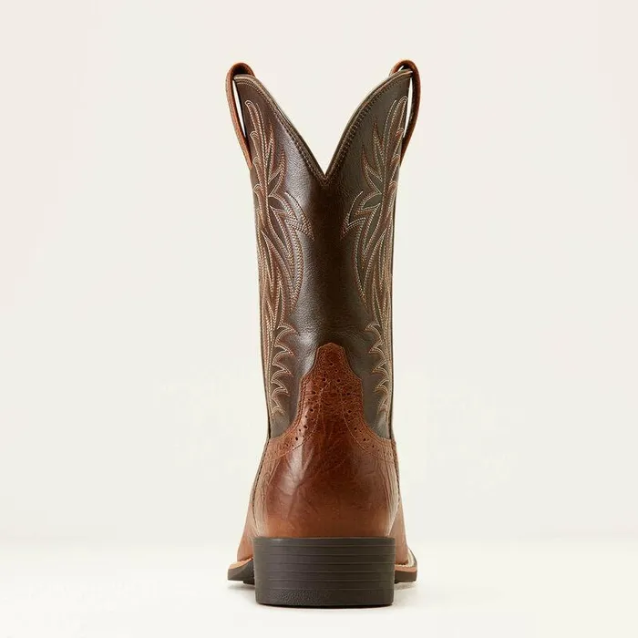 Men Western Boots Ariat Sport Wide Square Toe Cowboy Boot Peanut Butterandchaga Brown