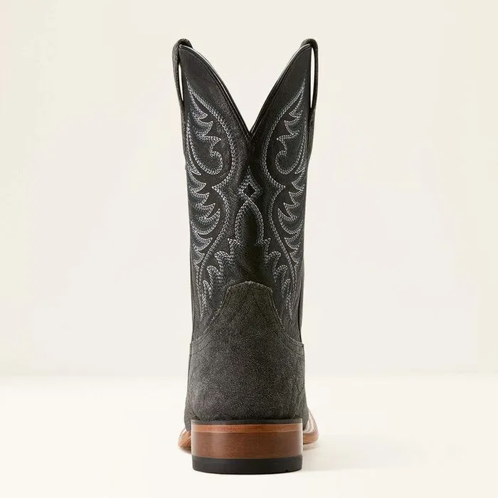 Men Western Boots Ariat Wiley Cowboy Boot Black Elephant Roughout Printbayou Blac