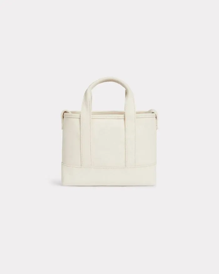 MenWomen 039Boke Flower 20039 Small Tote Bag In Canvas Ecru Kenzo Bags