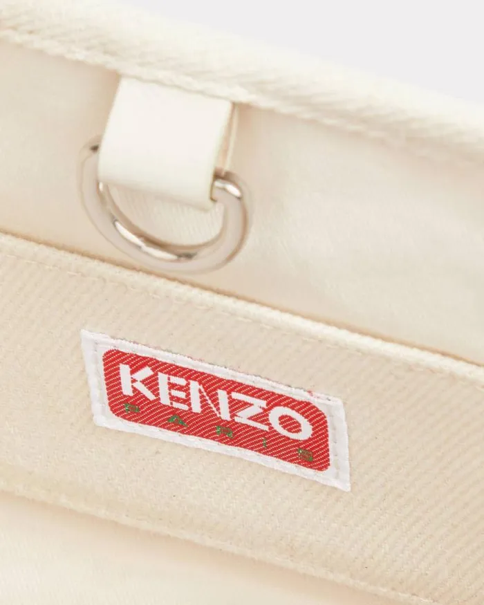 MenWomen 039Boke Flower 20039 Small Tote Bag In Canvas Ecru Kenzo Bags