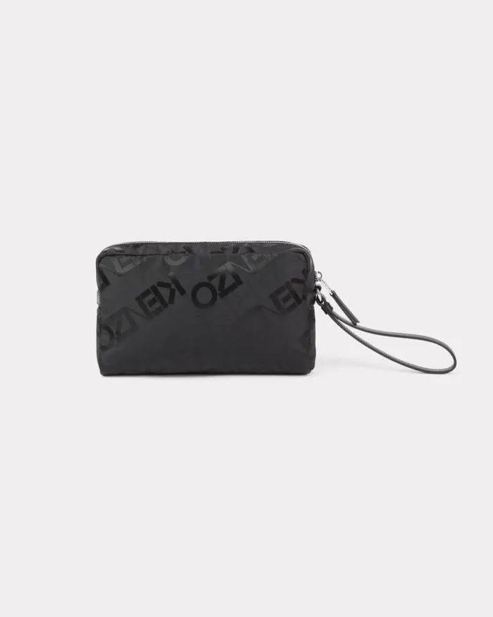 MenWomen 039KENZOGRAM039 Clutch Black Kenzo Small Leathergoods
