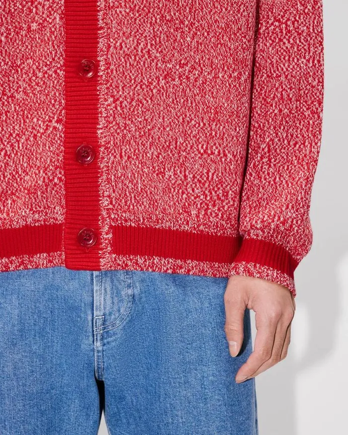 MenWomen 039Lunar New Year039 Genderless Embroidered Cardigan In Wool And Cotton Cherry Kenzo Sweaters And Cardigans