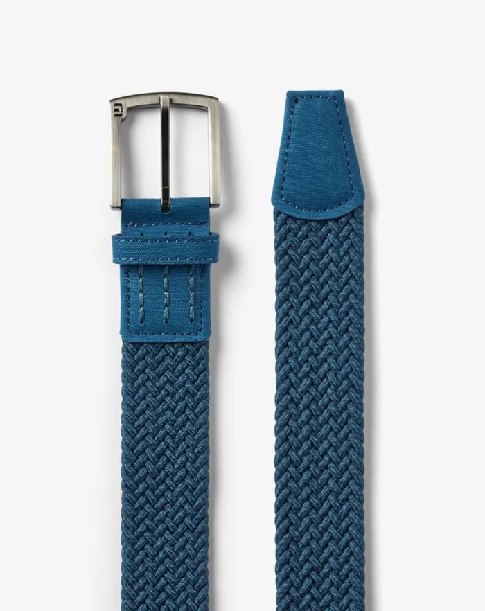 MenWomen Belts TravisMathew LITTLE LUCK STRETCH WOVEN BELT Dark Teal