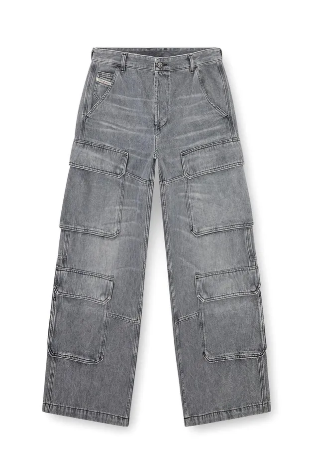 MenWomen Diesel Jeans Relaxed Jeans DTouch 0DCBE Light Grey