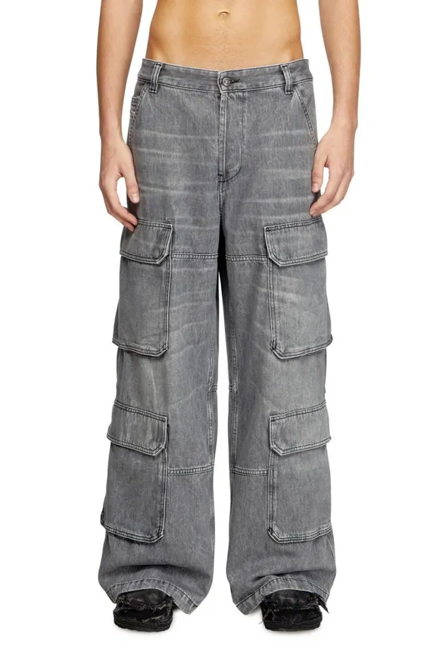 MenWomen Diesel Jeans Relaxed Jeans DTouch 0DCBE Light Grey
