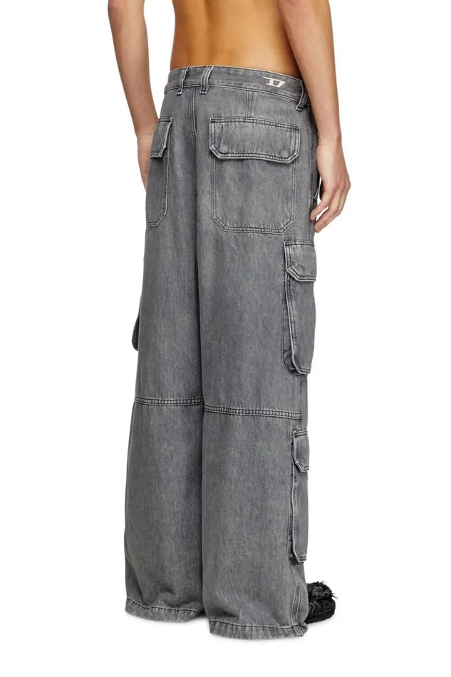 MenWomen Diesel Jeans Relaxed Jeans DTouch 0DCBE Light Grey