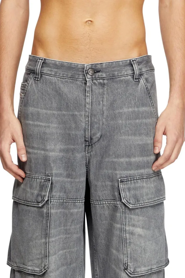 MenWomen Diesel Jeans Relaxed Jeans DTouch 0DCBE Light Grey