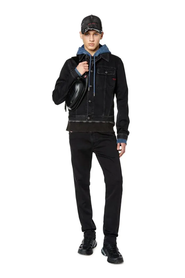 MenWomen Diesel Jeans Tapered 2030 DKrooley Joggjeans 068DX Blackdark Grey