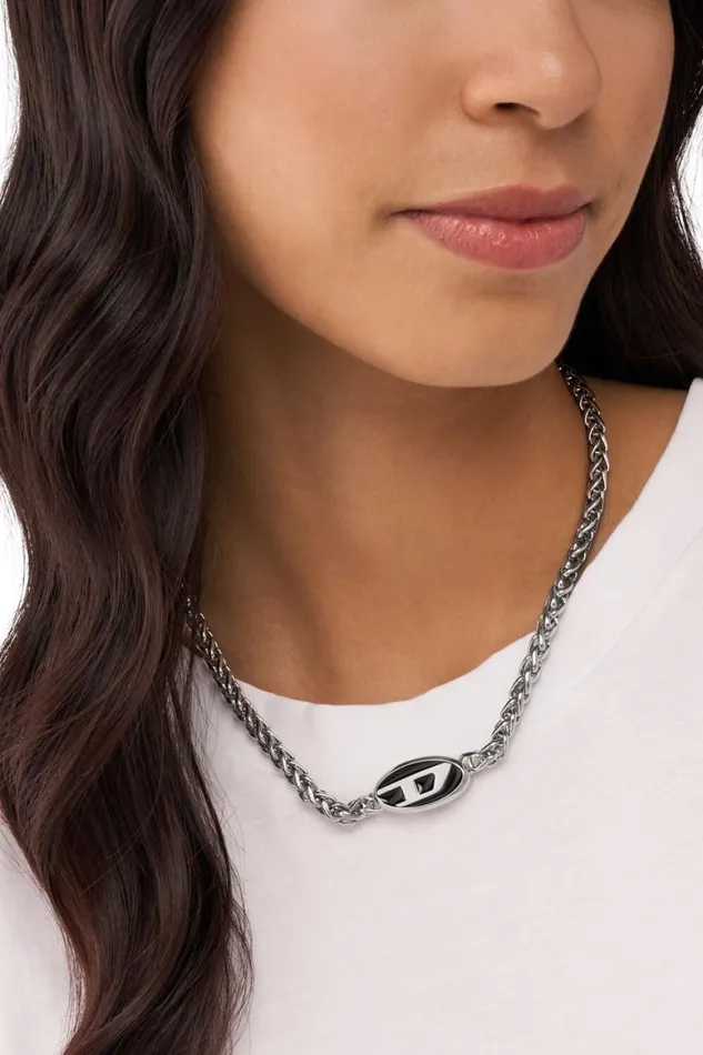 MenWomen Diesel Jewelry DX1470 Silverblack
