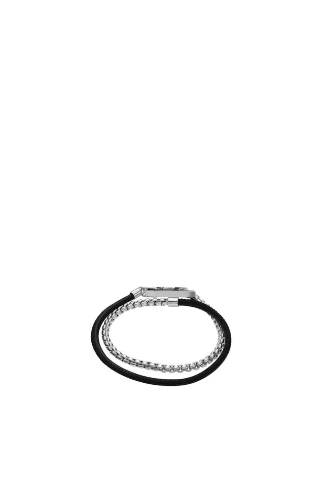 MenWomen Diesel Jewelry DX1472 Silverblack