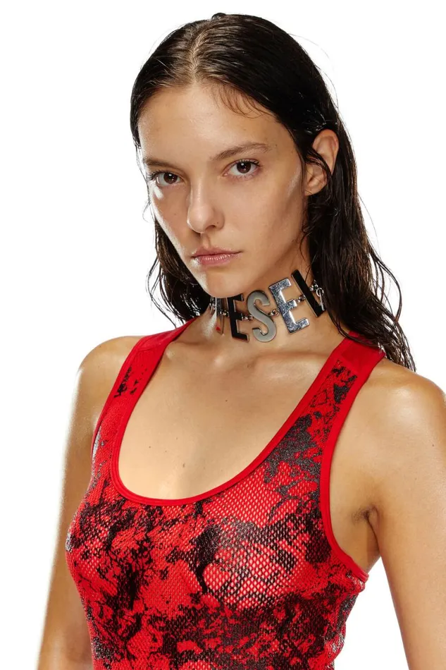 MenWomen Diesel Savage X Fenty FISHNETSLEEPSLIP Redblack MenWomen Diesel Savage X Fenty FISHNETSLEEPSLIP Redblack
