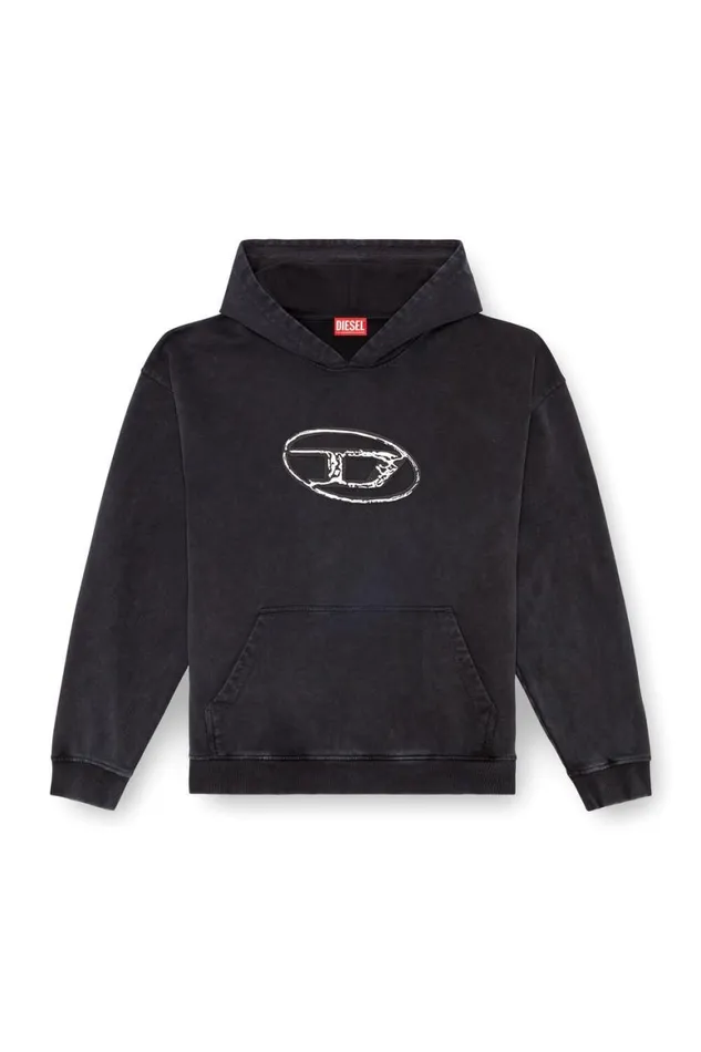 MenWomen Diesel Sweatshirts and Hoodies SBOXTHOODQ7 Black