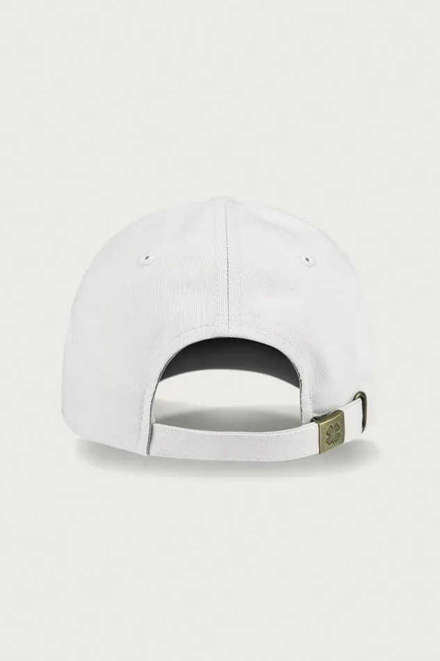 MenWomen Lucky Brand Hats Oval Clover Patch Dad Hat Open Grey