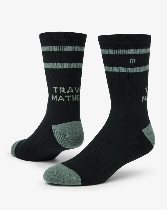 MenWomen Socks TravisMathew HIGHWAY TOWN CREW SOCK Black