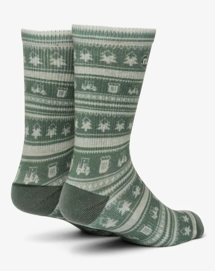 MenWomen Socks TravisMathew PASS THE GRAVY CREW SOCK Laurel