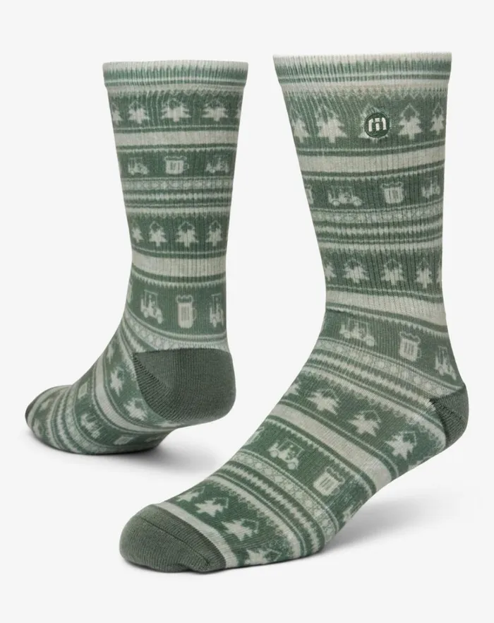 MenWomen Socks TravisMathew PASS THE GRAVY CREW SOCK Laurel