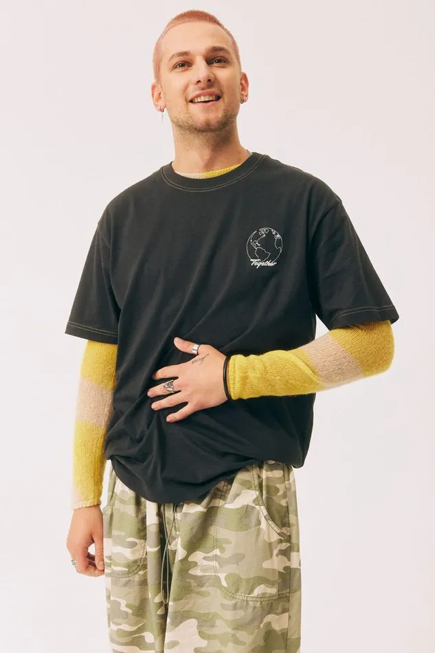 MenWomen Tops Cotton On Born This Way Foundation Tee Washed Black