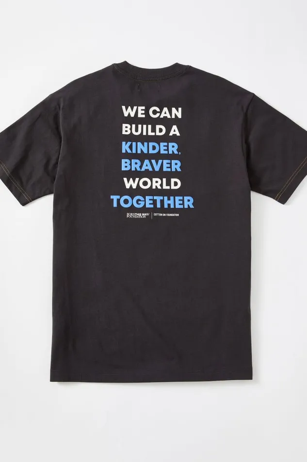 MenWomen Tops Cotton On Born This Way Foundation Tee Washed Black