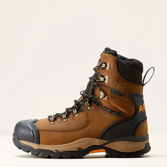 Men Work Boots Ariat Endeavor 8quot Waterproof Insulated Carbon Toe Work Boot Dusted Brown